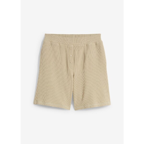 bonprix Šortky bez zapínania z čistej bavlny, farba béžová 64727853