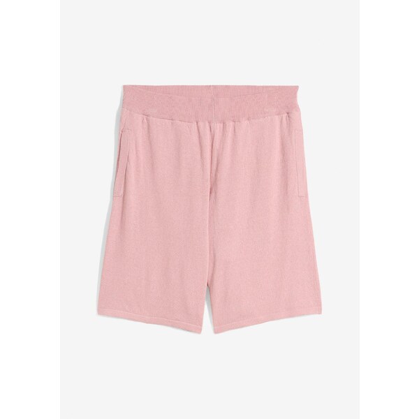 bonprix Šortky bez zapínania z jemnej pleteniny, farba ružová 64727858