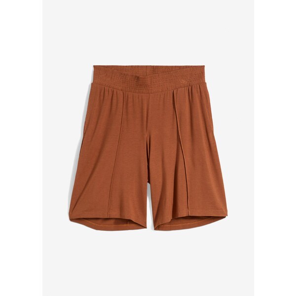 bonprix Džersejové bermudy s pohodlným pásom, farba hnedá 64727927