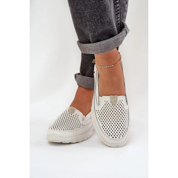SWEET SHOES Mokasíny 24PB18-6870 cream - Krok vo veľkom štýle 64729091