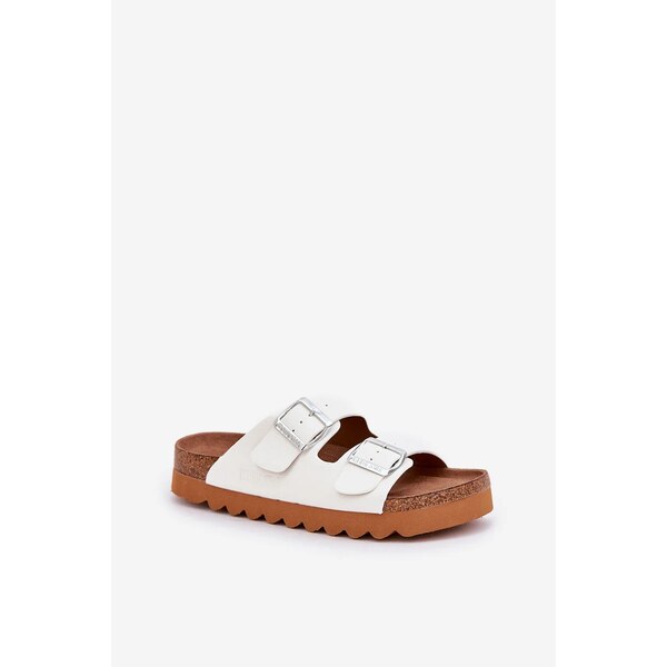 Big Star Shoes Klasické dámske papuče Big Star - biele 64729125