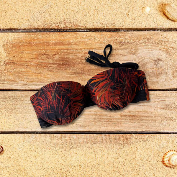 Vrchný diel plaviek BB716 Black-Orange - Selmark 64729041