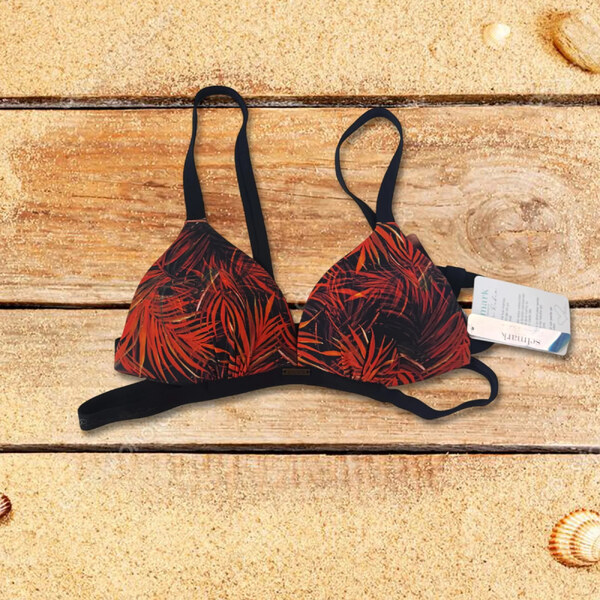 Vrchný diel plaviek BB722 Black-Orange - Selmark 64729042