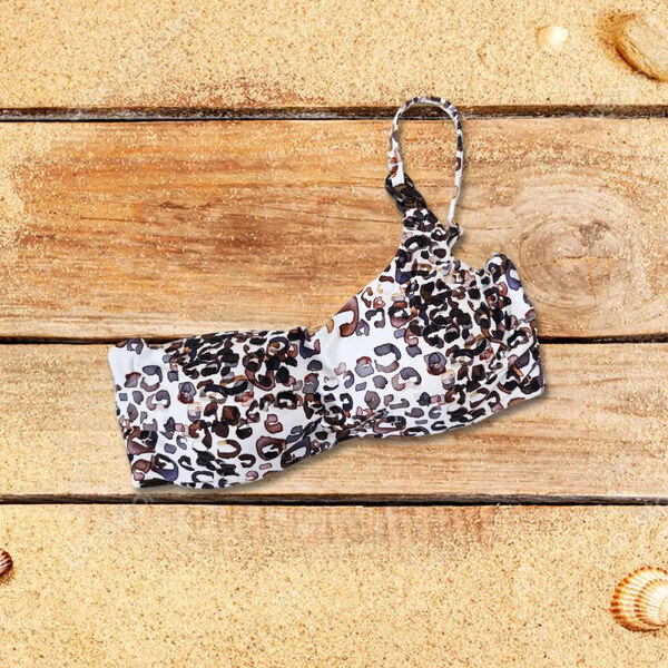 Vrchný diel plaviek BA923 Brown and White - Selmark 64729142