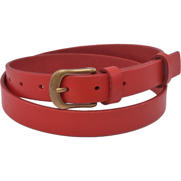 Mercucio Kožený dámsky opasok 720-25-40 červený pracka Šarlota 64729609