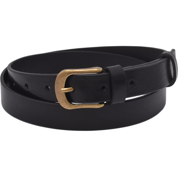 Mercucio Kožený dámsky opasok 720-25-43 čierny pracka Šarlota 64729612