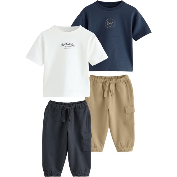 Next Set námornícka modrá / biela 65653547