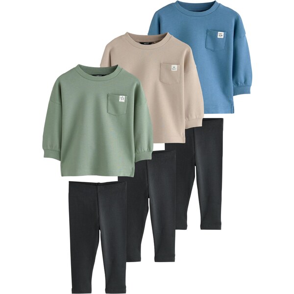 Next Set béžová / kráľovská modrá / pastelovo zelená / čierna 65654284