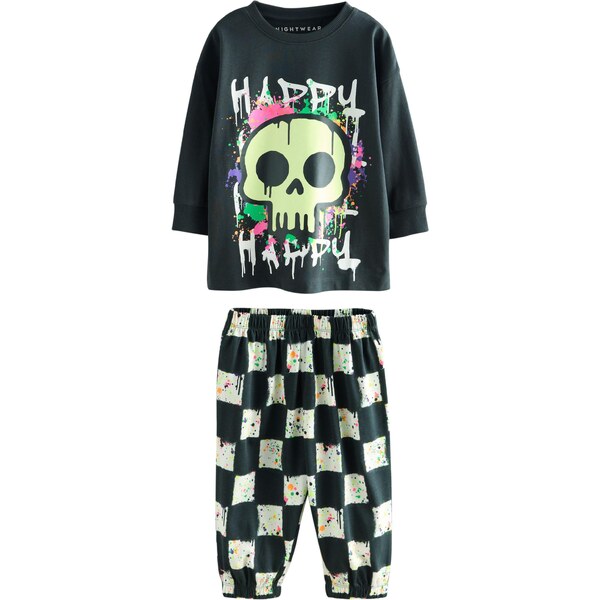 Next Pyžamo svetlozelená / tmavozelená / ružová / biela 65882689