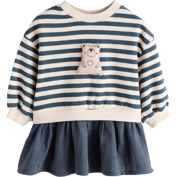 Next Šaty námornícka modrá / biela ako vlna 65656705