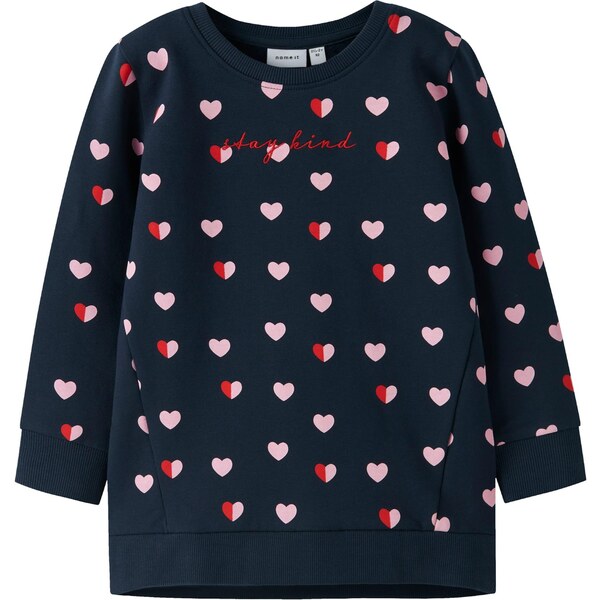 NAME IT Mikina NMFLIA námornícka modrá / ružová / červená 64732025