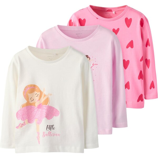 NAME IT Tričko NMFNia ružová / pastelovo ružová / svetločervená / 65658418