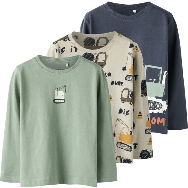 NAME IT Tričko NMMNIKO tmelová / námornícka modrá / brokátová / 64732035