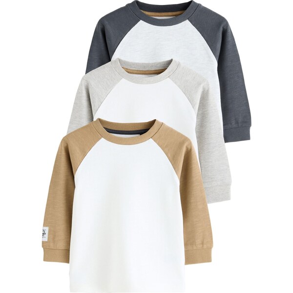 Next Tričko námornícka modrá / brokátová / sivá melírovaná 65881315