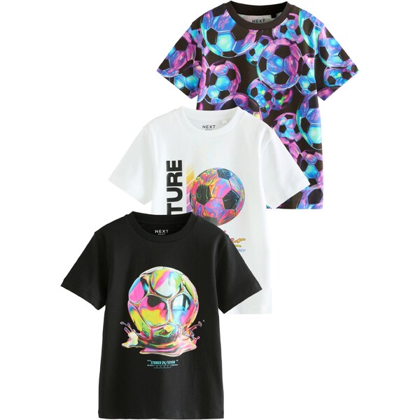 Next Tričko neónovo modrá / neónovo ružová / čierna / biela 65881637