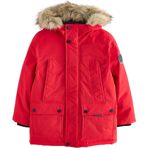 Next Prechodná bunda svetlohnedá / červená 64875409