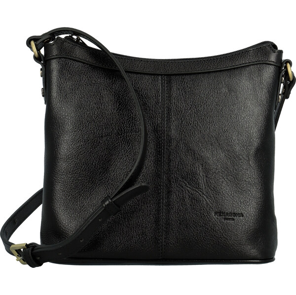 Dámska kožená crossbody kabelka čierna - Hexagona Karmen čierna 64732217