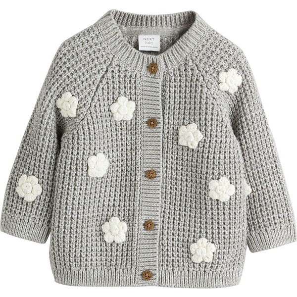 Next Kardigán sivá / biela 65880250