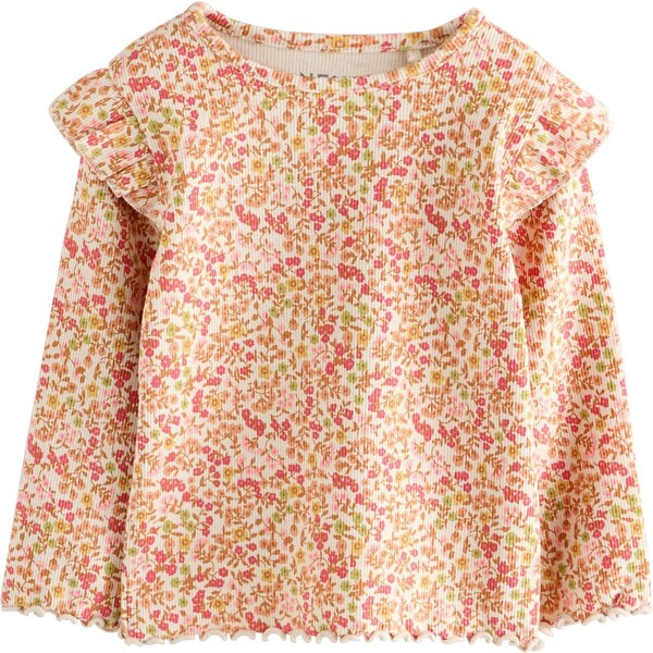 Next Tričko hnedá / svetlozelená / pitaya / biela 65882674