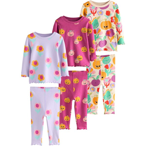 Next Pyžamo béžová / fialová / svetlofialová / oranžová 65882691