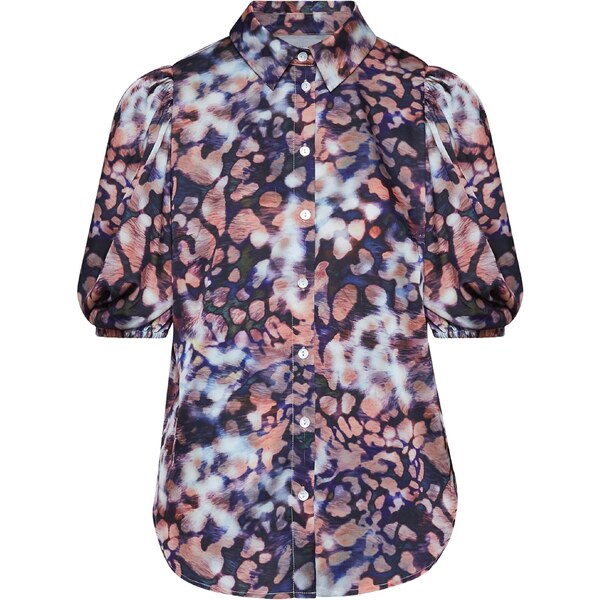 SISTERS POINT Blúzka ELLA-SH61 námornícka modrá / lososová / biela 65657720