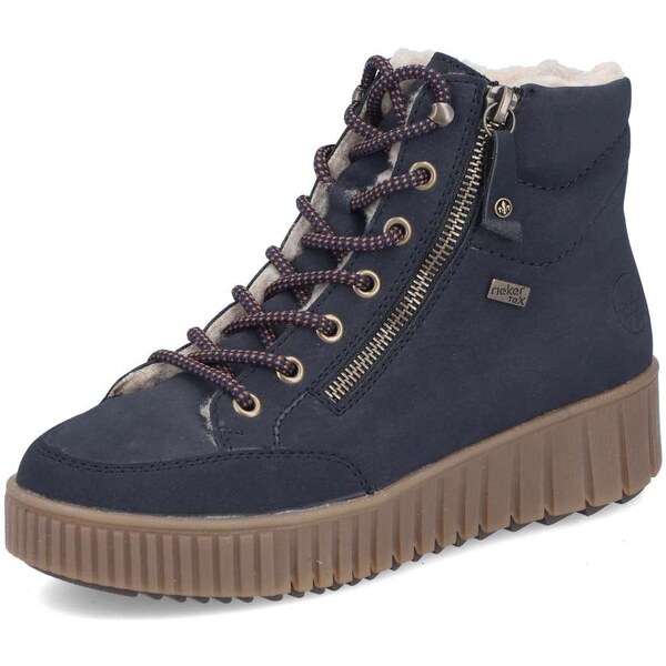 Dámska členková obuv RIEKER Y6104-14 modrá W5 64732259