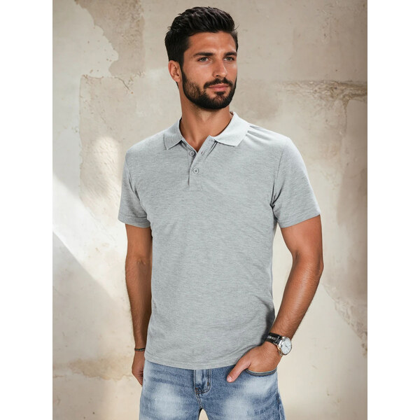 Pánske polo tričko tmavo šedé Dstreet PX0509 65504407