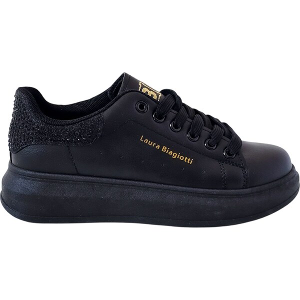 Čierne tenisky Laura Biagiotti Calf Black Shine 64733596