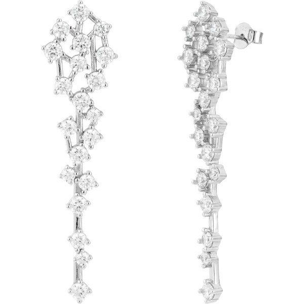 Olivie Svadobné dlhé strieborné náušnice 9601 64243560