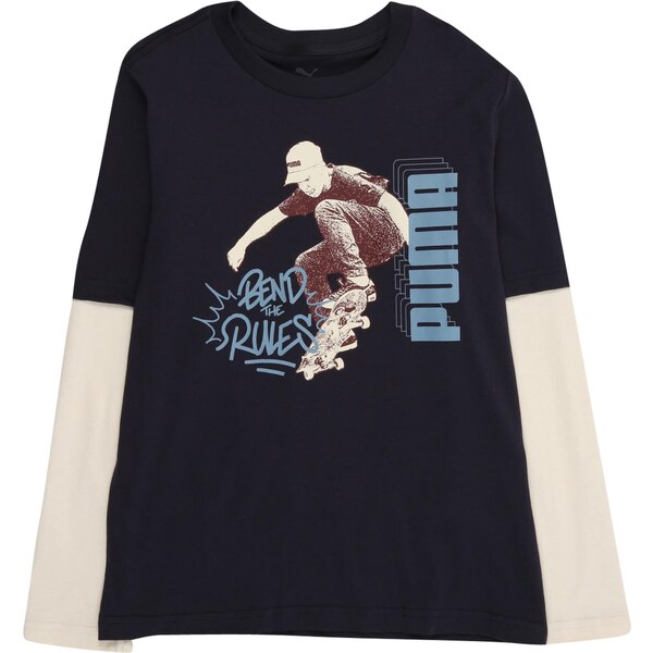 PUMA Tričko Mid90s modrá / námornícka modrá / hnedá / biela 64746849