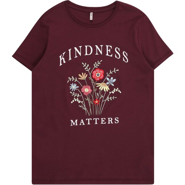 ONLY GIRLS Tričko KOGEMMA olivová / cyklaménová / krvavo červená / 65885578