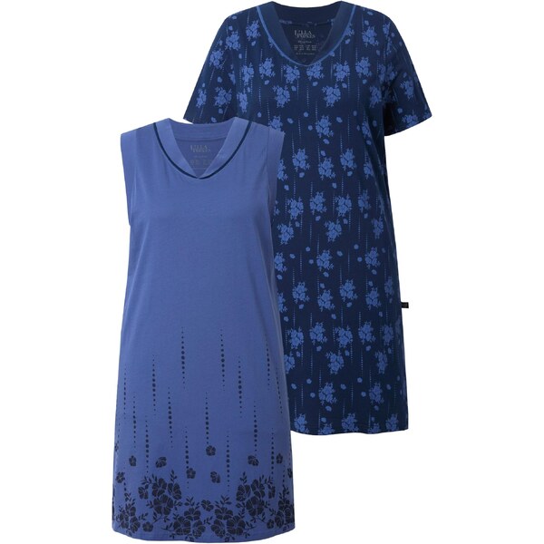 Ulla Popken Nočná košieľka modrá / svetlomodrá 64757855