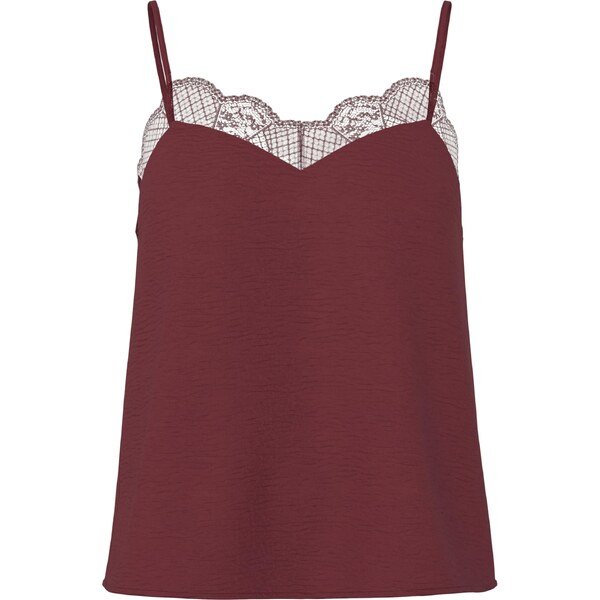 PIECES Top PCTIFFANY vínovo červená 65885550