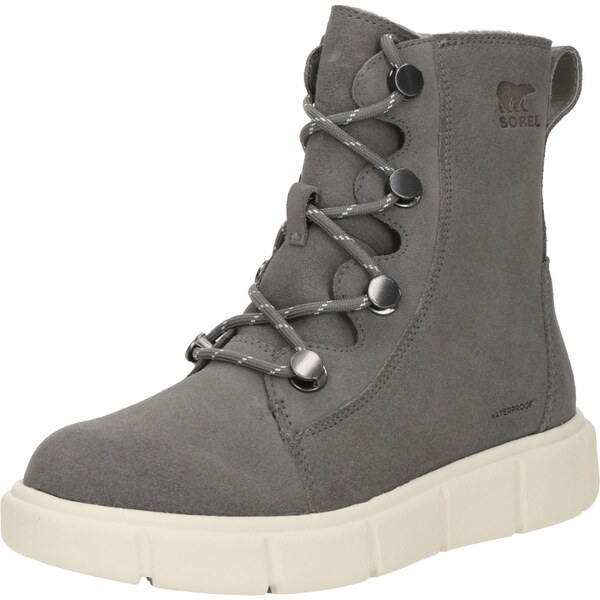 SOREL Šnurovacie členkové čižmy Explorer III Joan tmavosivá 65885606