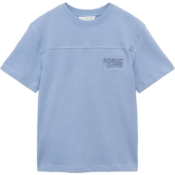 MANGO KIDS Tričko SONICFRA svetlomodrá / svetlosivá / biela 65656096