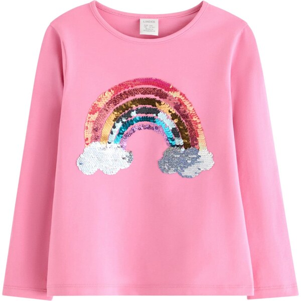 Lindex Tričko svetlooranžová / svetloružová / čierna / biela 64826202