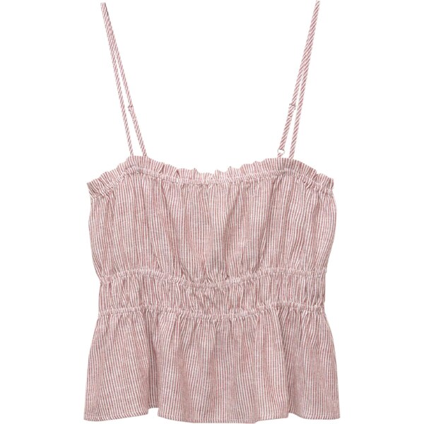 Pull&Bear Top burgundská / biela 65885553