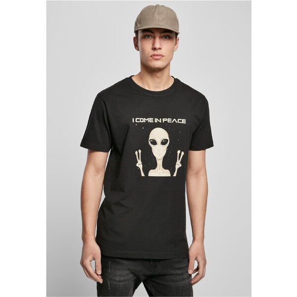 Mister Tee Black T-shirt I Come In Peace 50649000
