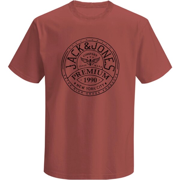 Jack & Jones Premium Tričko JPRBLUZACK brusnicová / čierna 64757861