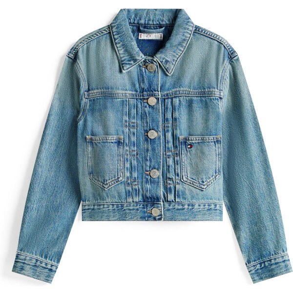 TOMMY HILFIGER Prechodná bunda slonová kosť / modrá denim / jasne 64757989