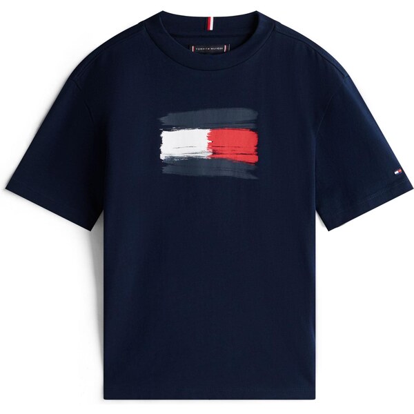 TOMMY HILFIGER Tričko tmavomodrá / červená / biela 64757993