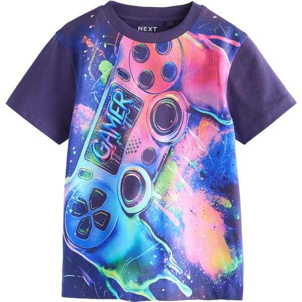 Next Tričko azúrová / jablková / černicová / svetloružová 65879865