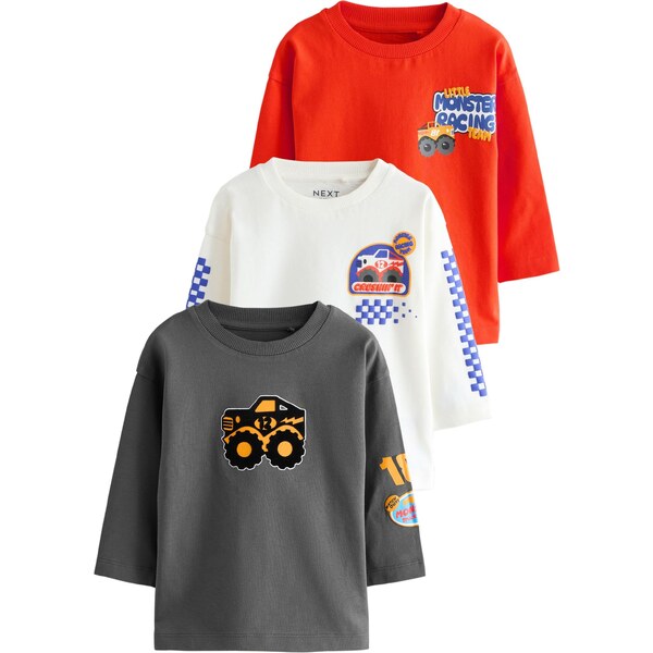 Next Tričko čadičová / červená / čierna / biela 65881677