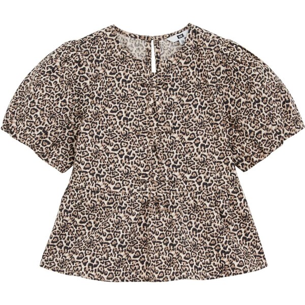 WE Fashion Blúzka béžová melírovaná / svetlohnedá 65882847