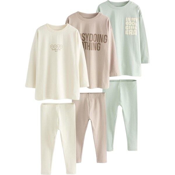 Next Pyžamo farba ťavej srsti / mätová / biela ako vlna 65884821