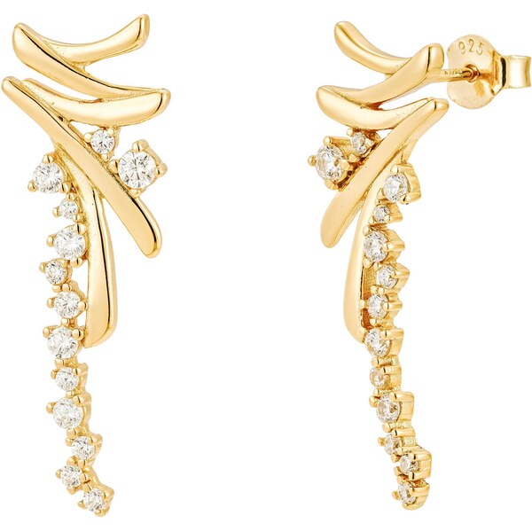 Olivie Stříbrné svatební náušnice GOLD 9607 64763490