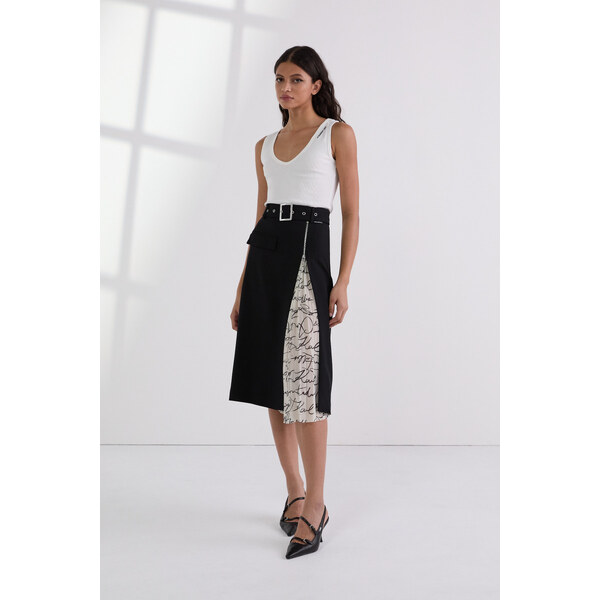 SUKŇA KARL LAGERFELD PLEATED PANEL SKIRT 64780786