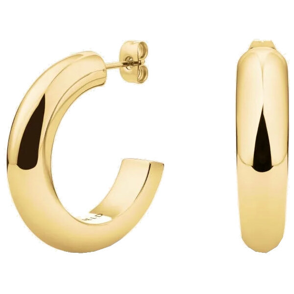 Rosefield Výrazné pozlátené kruhy z ocele Daily Solid JEDSG-J803 66586758