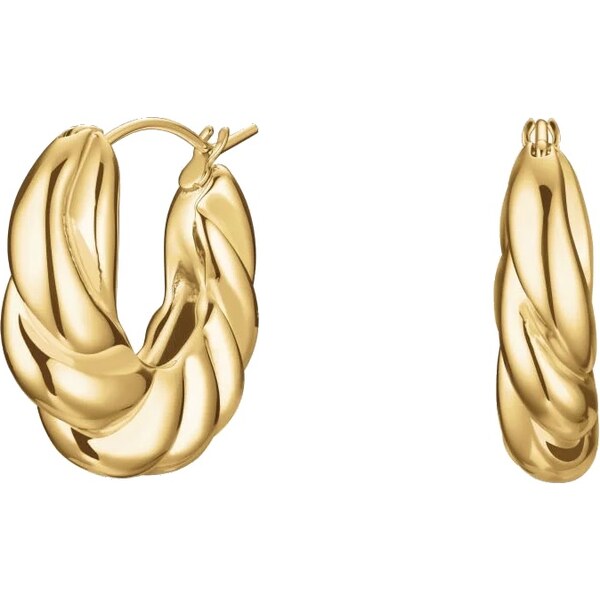 Rosefield Slušivé pozlátené náušnice Twisted JETHG-J972 66588340