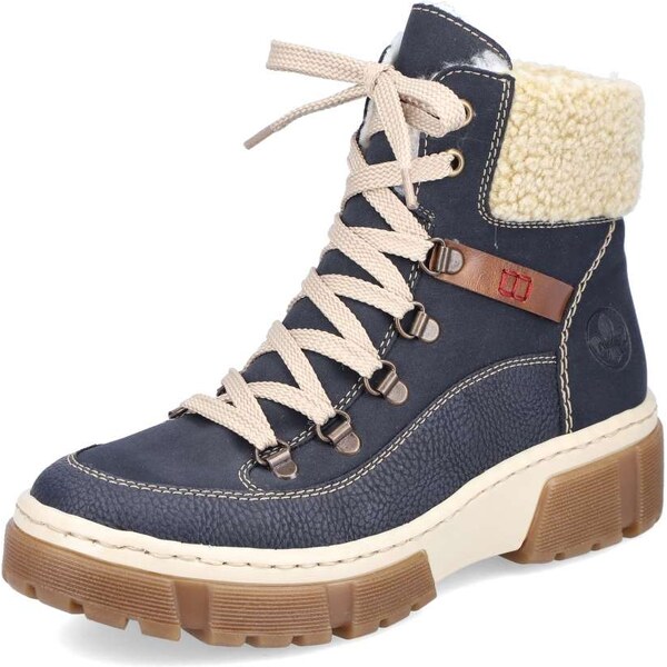 Dámska členková obuv RIEKER X8638-14 modrá W5 35626686